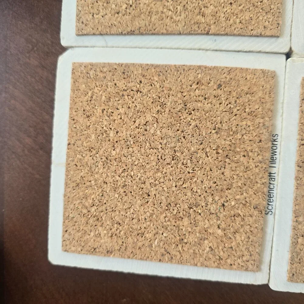 Screen Craft Tile Works Botticino Tumbled Marble Coaster of Alaska Anchorage.